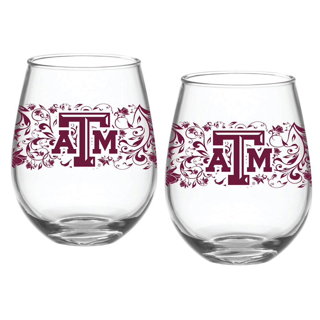 Texas A&M Aggies Stemless Glass Set 2-Pack: $39.99