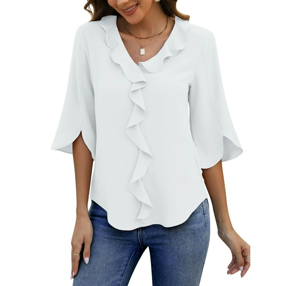 UVN Women's V-Neck Chiffon Blouse: $14.97 UVN Women's V-Neck Chiffon Blouse: $14.97