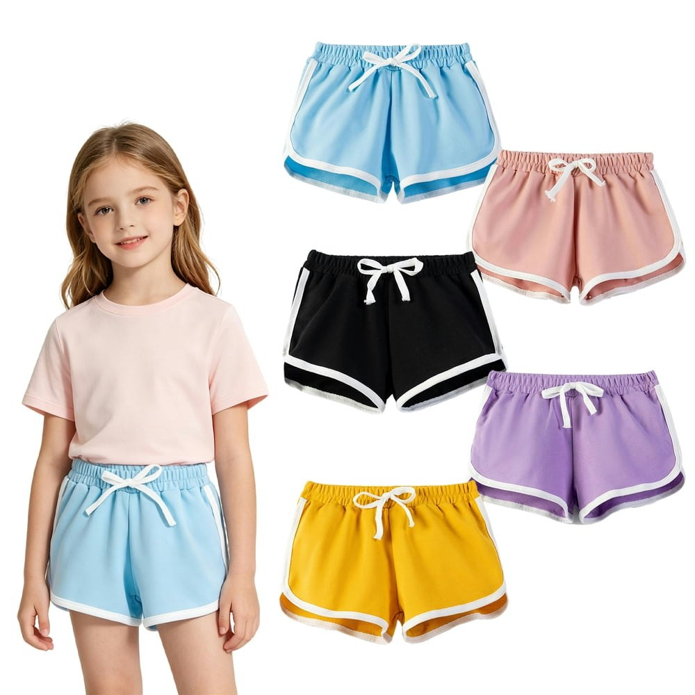 HuaAngel Girls Athletic Shorts 5-Pack: $25.99 HuaAngel Girls Athletic Shorts 5-Pack: $25.99