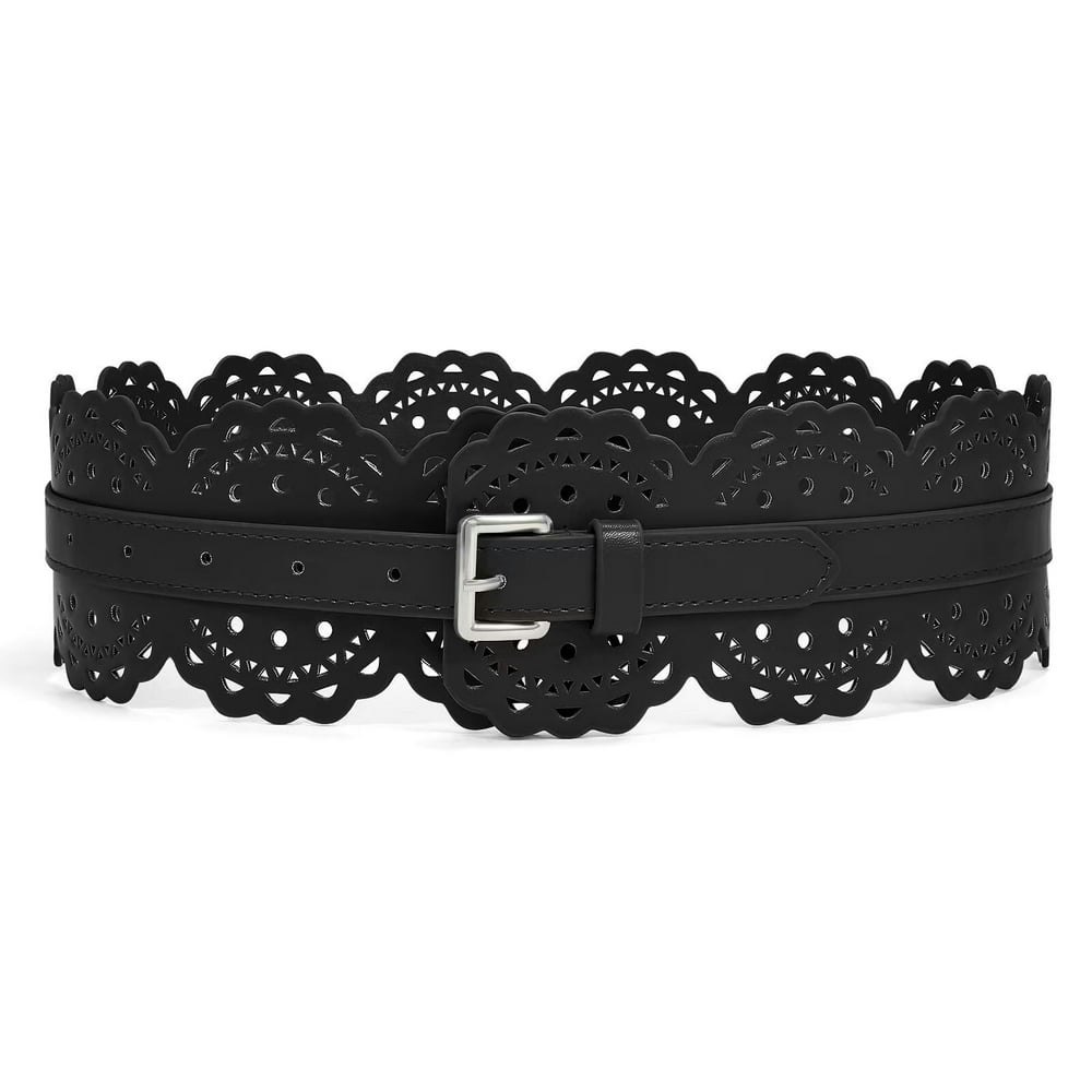 Jasgood Wide Leather Obi Belt: $11.69