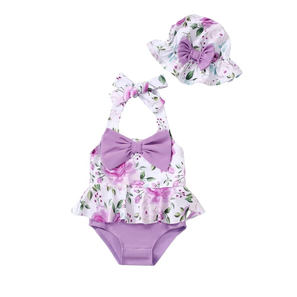 Kimi Bear Baby Girls Floral Swimsuit and Headband 2-Piece Set: $11.49 Kimi Bear Baby Girls Floral Swimsuit and Headband 2-Piece Set: $11.49