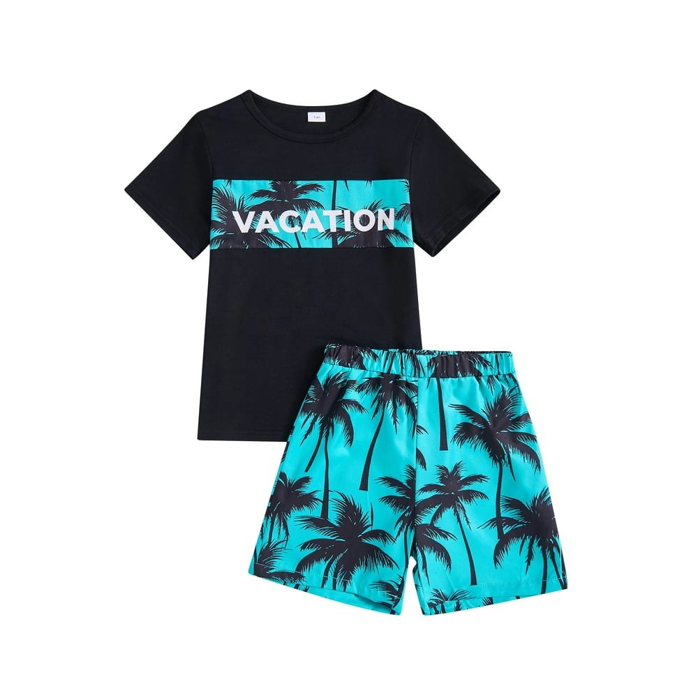 Kucnuzki Boys Summer Coconut Palm Outfit 2-Piece Set: $11.49 Kucnuzki Boys Summer Coconut Palm Outfit 2-Piece Set: $11.49