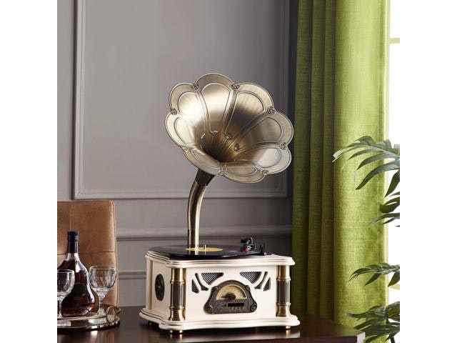 Vintage 3-Speed Bluetooth Gramophone Turntable: $419.24
