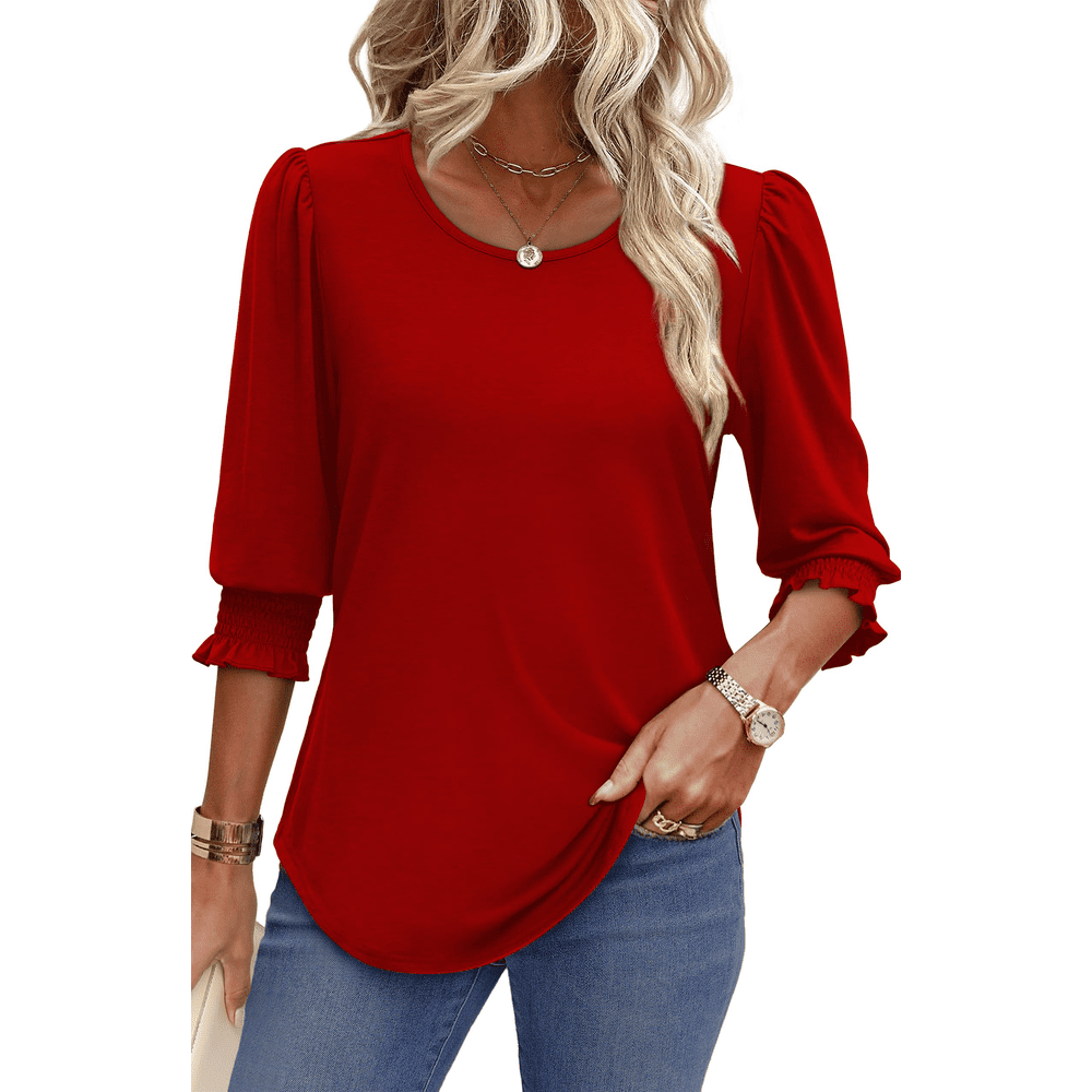 UVN Women's 3/4 Sleeve Casual Tunic Blouse: $10.99 UVN Women's 3/4 Sleeve Casual Tunic Blouse: $10.99