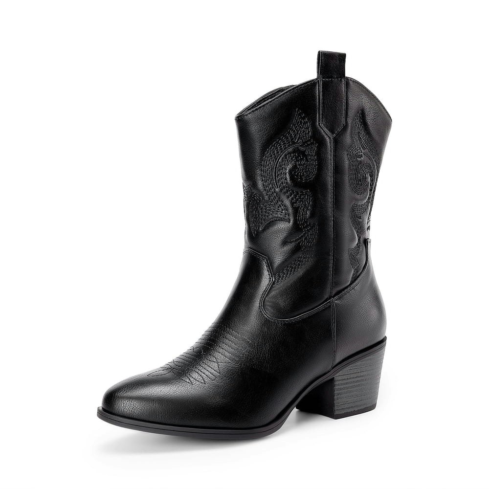 Dream Pairs Women's Embroidered Mid-Calf Cowboy Boots: $28.99 Dream Pairs Women's Embroidered Mid-Calf Cowboy Boots: $28.99