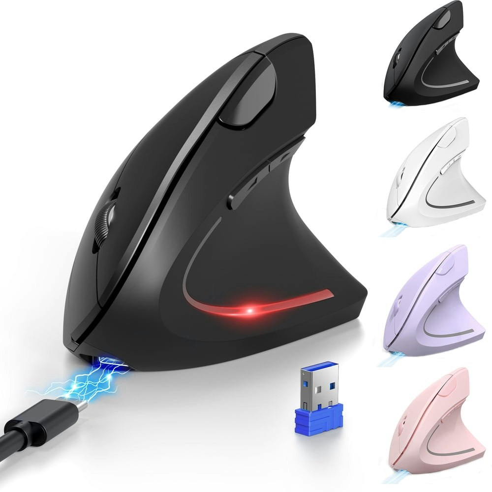 Tecknet Ergonomic Wireless Vertical Mouse: $19.99 Tecknet Ergonomic Wireless Vertical Mouse: $19.99