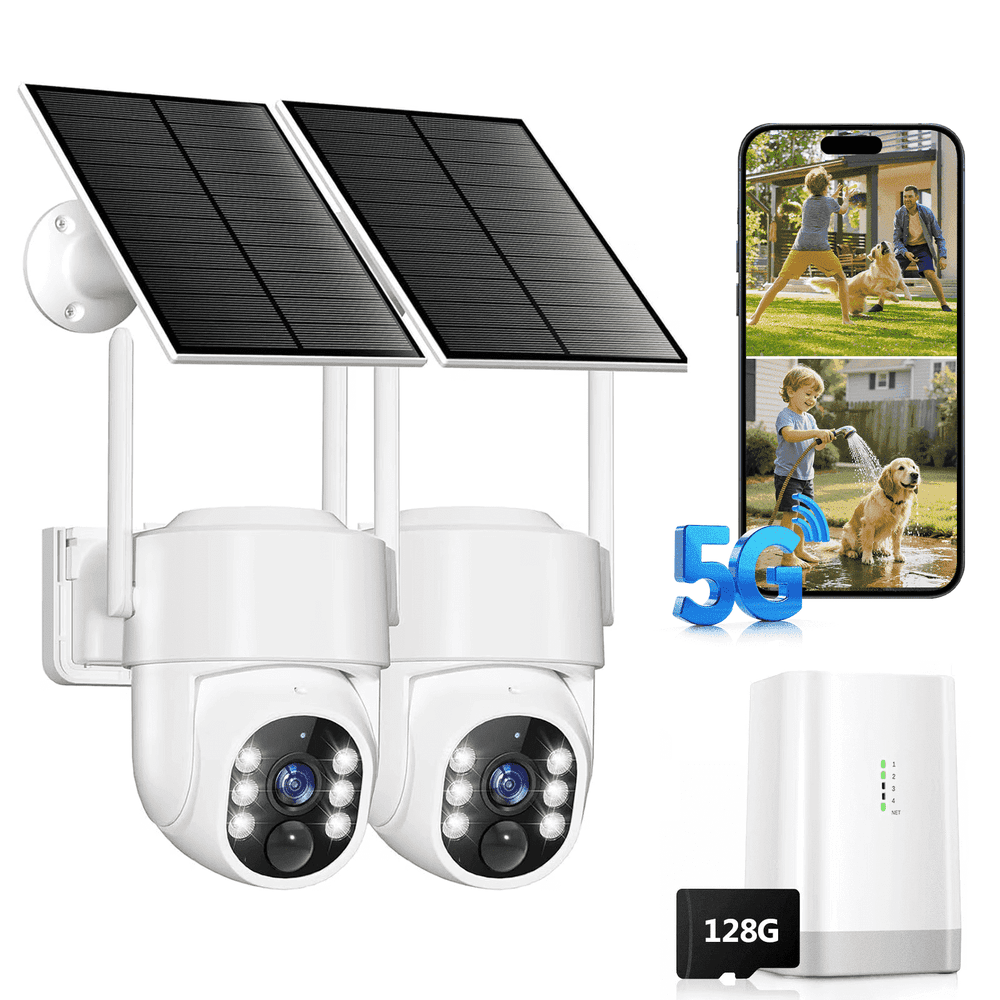 4MP 360-Degree Solar-Powered Wireless Security Camera 2-Pack: $149.99