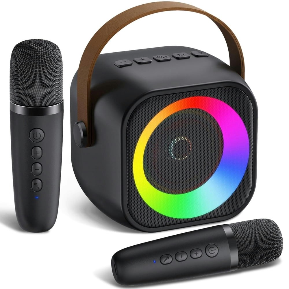 Daybetter Portable Bluetooth Karaoke Machine with 2 Microphones: $18.99 Daybetter Portable Bluetooth Karaoke Machine with 2 Microphones: $18.99
