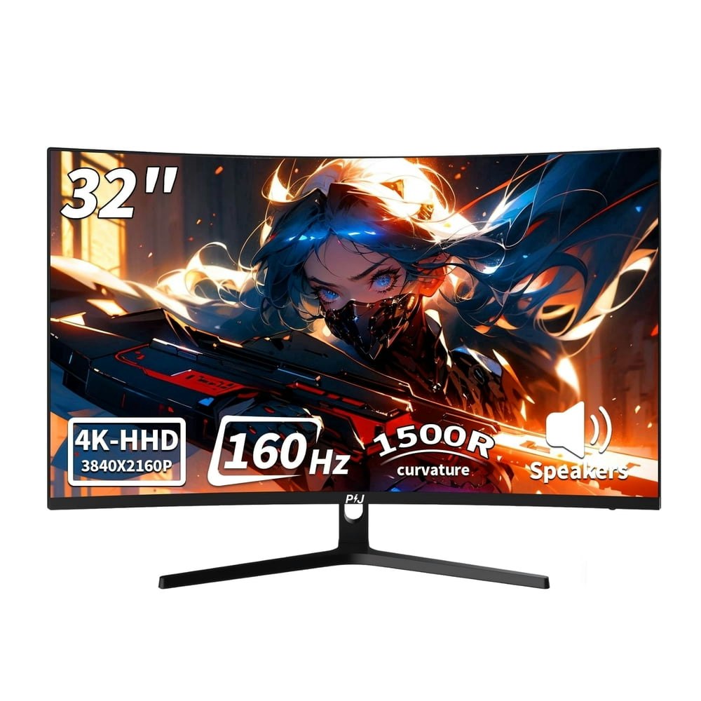 PIJ 32" 4K 160Hz HDR VA FreeSync Curved Monitor: $279.99