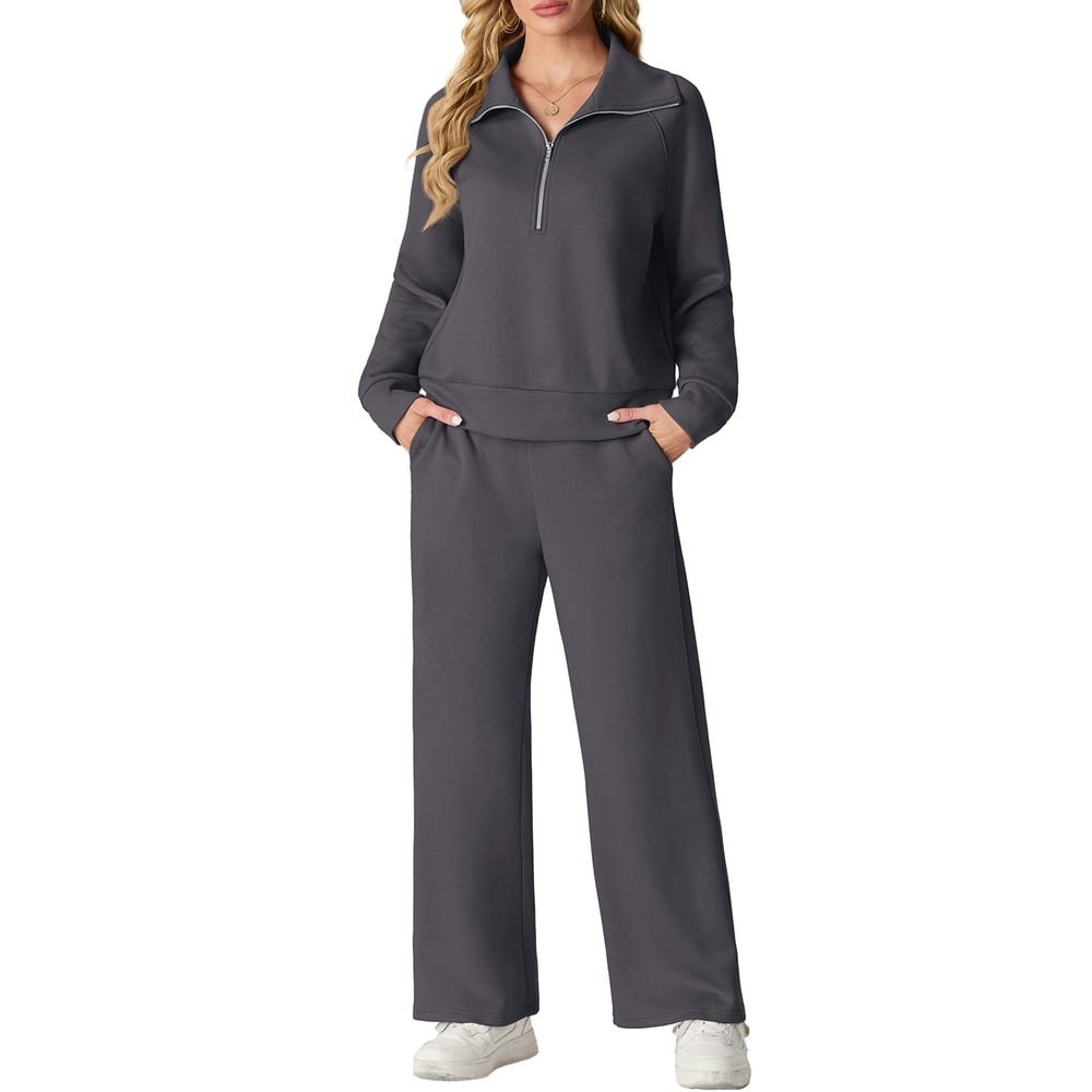 Cueply Women's 2-Piece Long Sleeve Sweatshirt and Sweatpant Lounge Set: $23.69 Cueply Women's 2-Piece Long Sleeve Sweatshirt and Sweatpant Lounge Set: $23.69