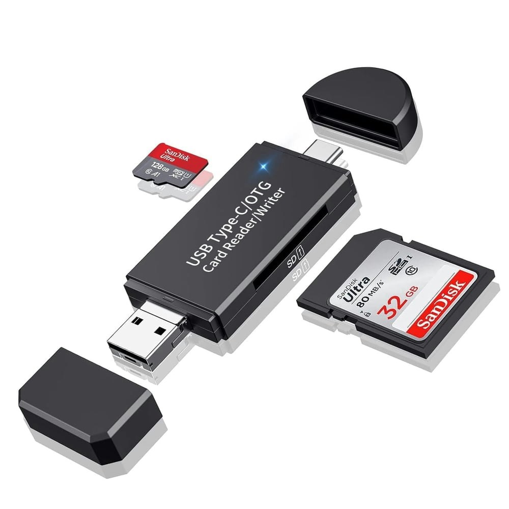USB 3.0 Type-C to SD and TF Memory Card Reader Adapter: $10.79