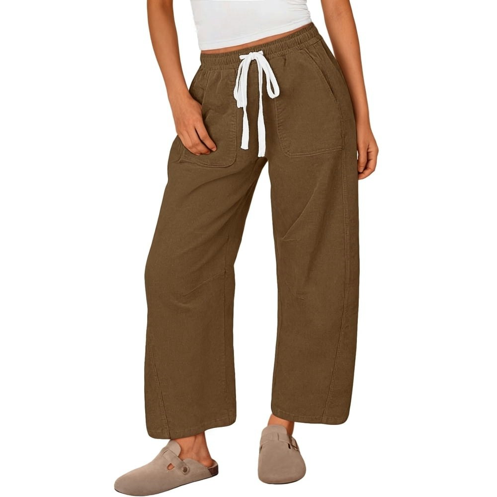 Sunbs Women's Corduroy Barrel Leg Pants: $18.99