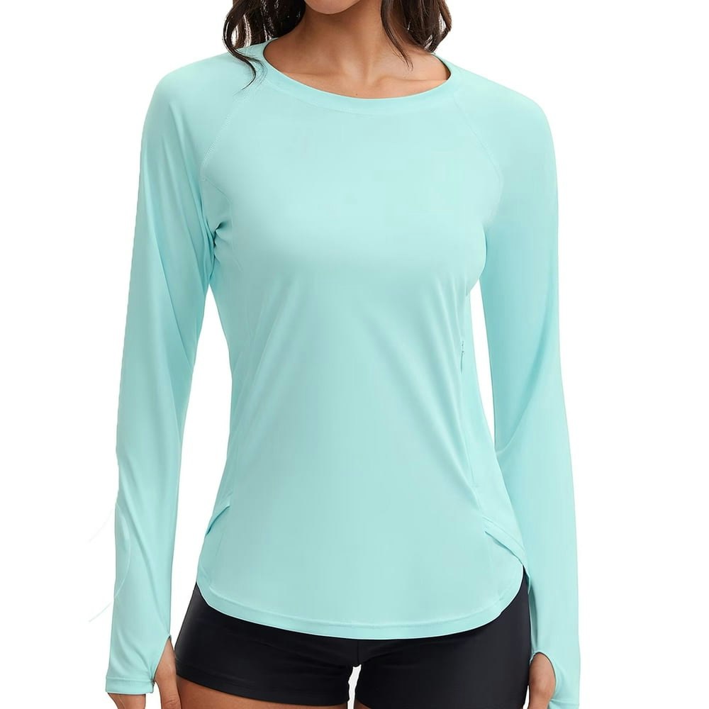 Women's Long Sleeve Pocket Rash Guard: $15.99 Women's Long Sleeve Pocket Rash Guard: $15.99