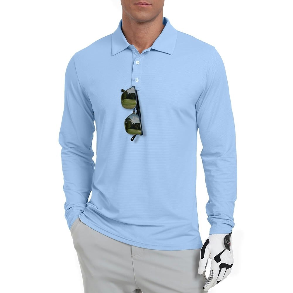 Giruns Men's Long Sleeve Quick Dry Golf Polo Shirt: $14.24 Giruns Men's Long Sleeve Quick Dry Golf Polo Shirt: $14.24