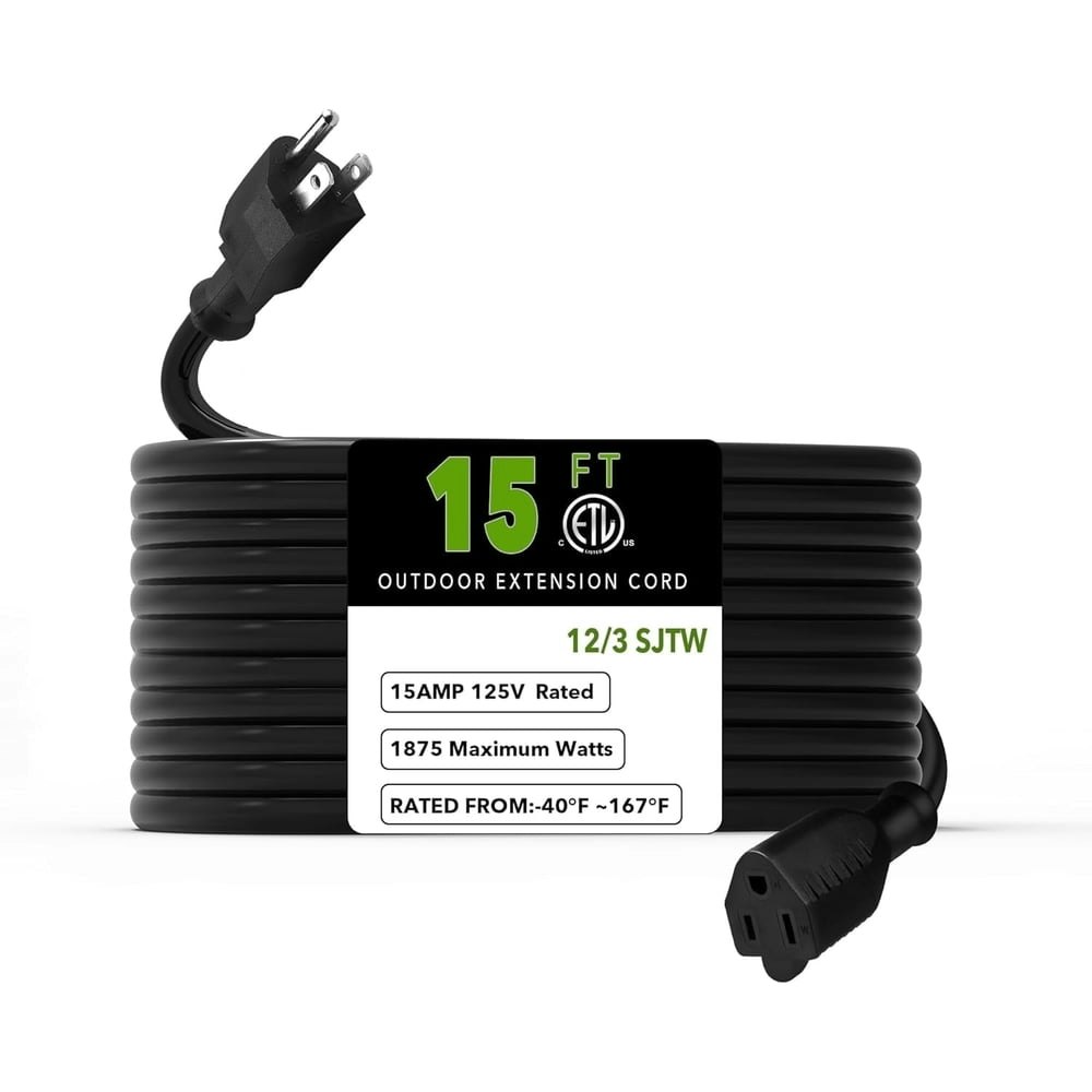Bn-Link 15-Foot 15-Amp 12/3 SJTW Heavy Duty Outdoor Extension Cord: $19.02 Bn-Link 15-Foot 15-Amp 12/3 SJTW Heavy Duty Outdoor Extension Cord: $19.02