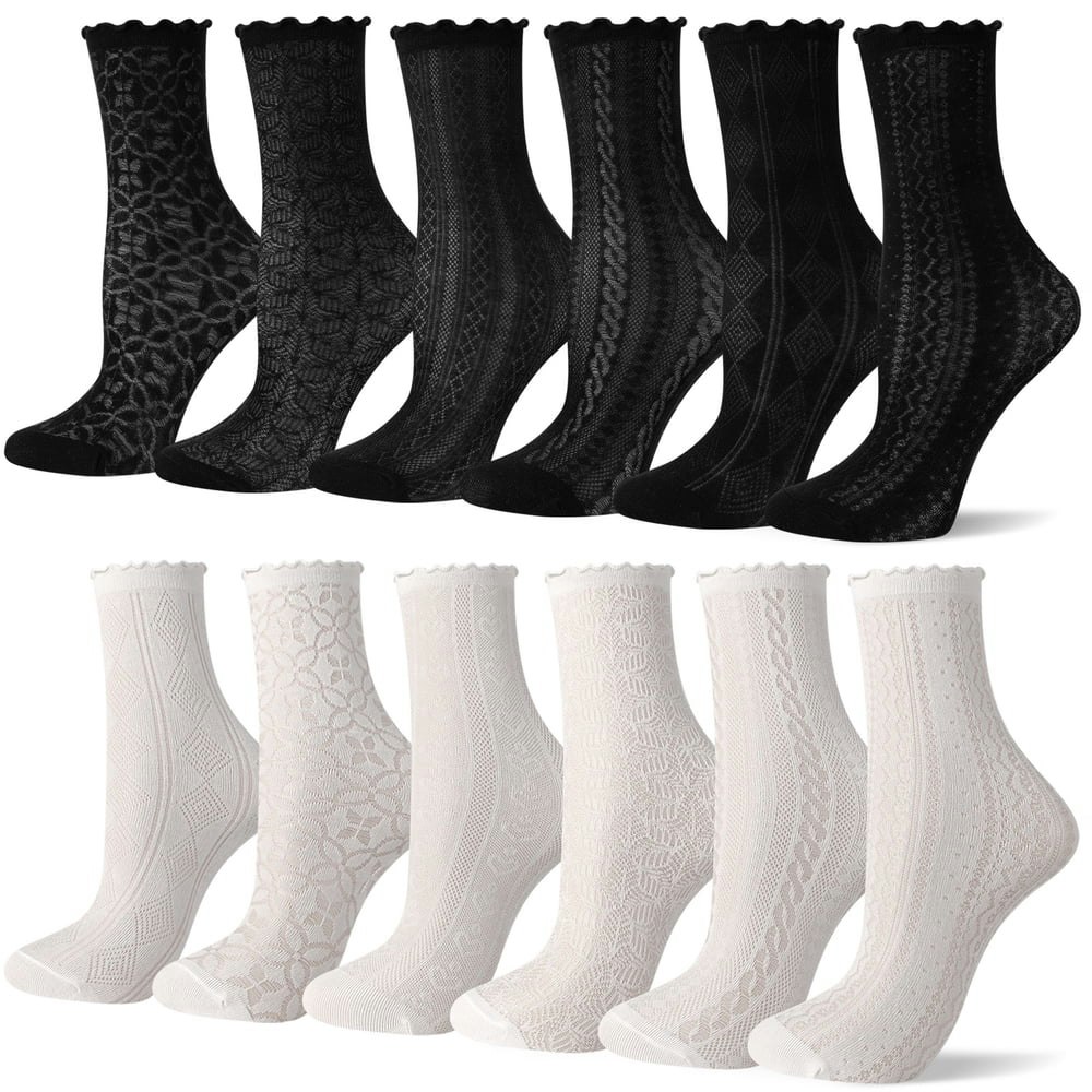 Bocaoying Women's Ruffle Ankle Socks 10-Pack: $8.99 Bocaoying Women's Ruffle Ankle Socks 10-Pack: $8.99
