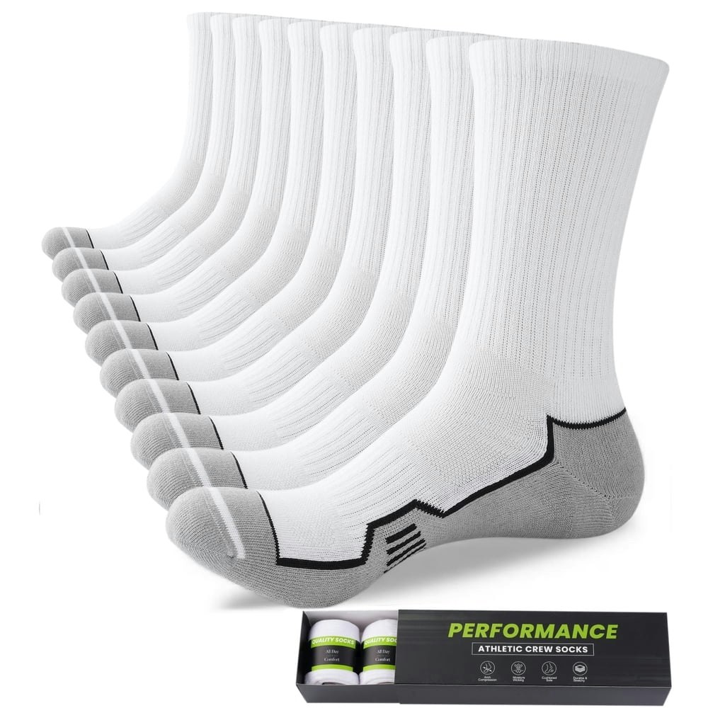 Freeyoka Men's Cushioned Athletic Crew Socks 5-Pack: $10.79 Freeyoka Men's Cushioned Athletic Crew Socks 5-Pack: $10.79