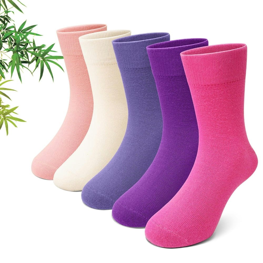 Putuo Kids Bamboo Viscose Crew Socks 5-Pack: $13.47