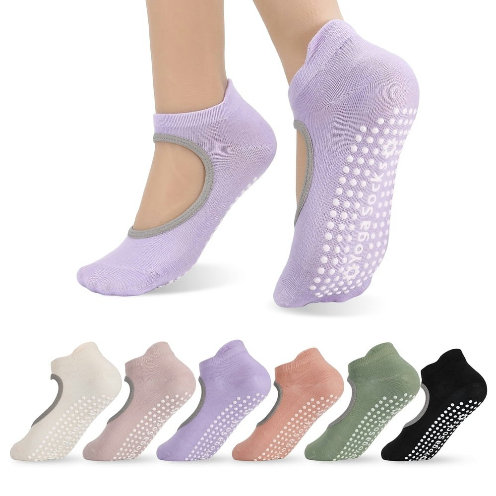 Bocaoying Grip Pilates Socks 6-Pack: $8.88