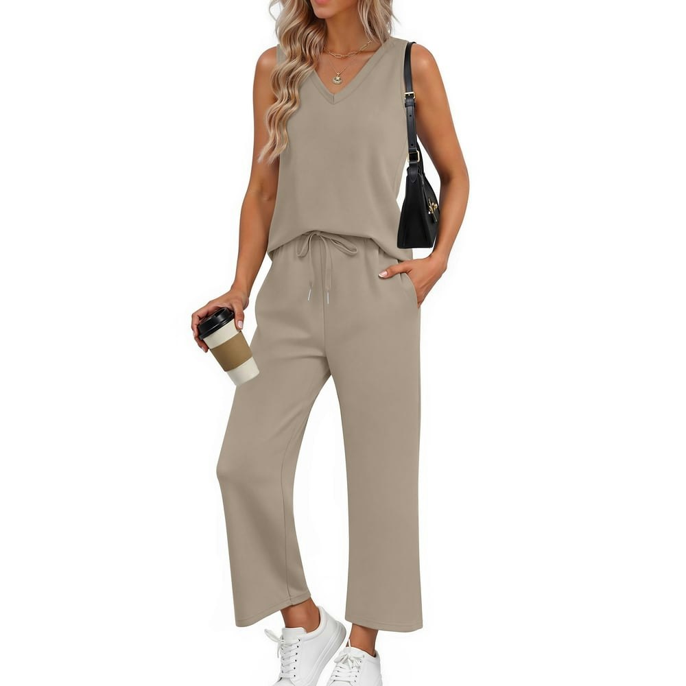Fantaslook Women's Sleeveless Top and Wide Leg Pants Set: $23.79 Fantaslook Women's Sleeveless Top and Wide Leg Pants Set: $23.79