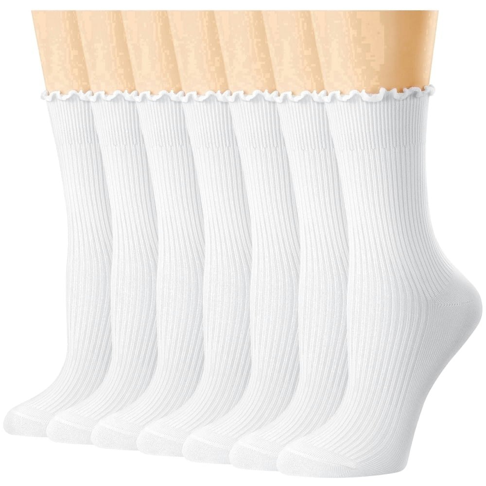Loritta Women's Ruffle Crew Socks 7-Pack: $11.79