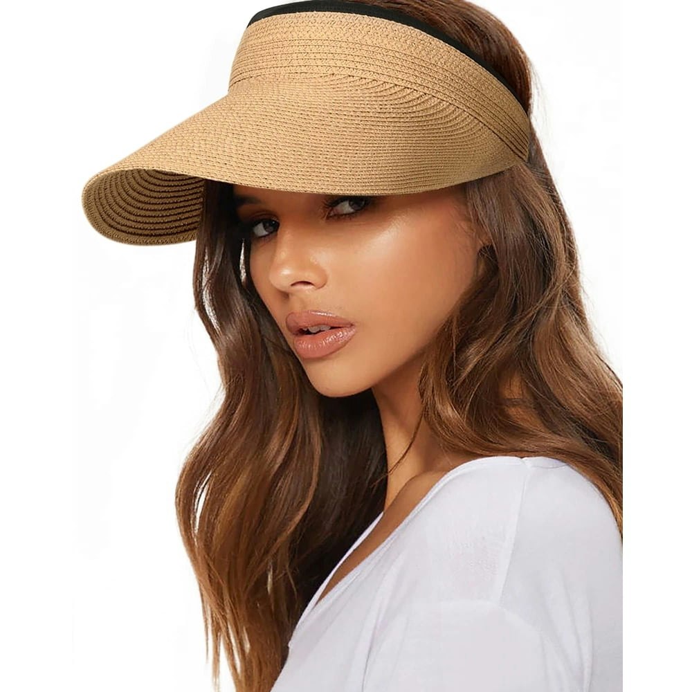 Furtalk Women's Straw Sun Visor Hat: $17.99