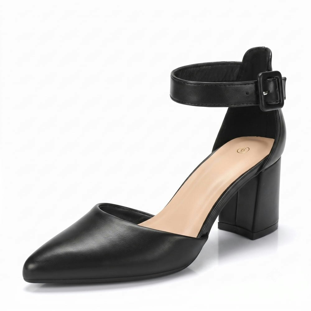 LuckLilac Women's Pointed Toe Block Heel Ankle Strap Pumps: $22.49 LuckLilac Women's Pointed Toe Block Heel Ankle Strap Pumps: $22.49