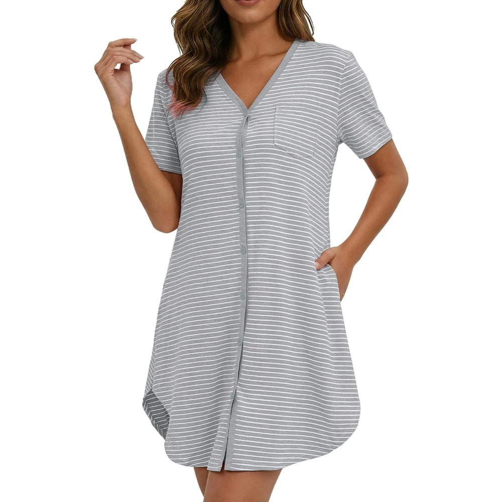 Mecto Women's Short Sleeve Cotton Nightgown: $14.99