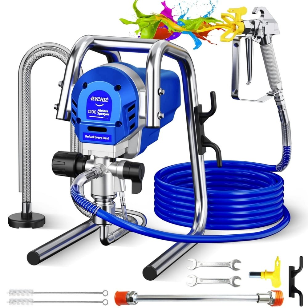 Rvchic 1,200W 3,300-PSI Electric Airless Paint Sprayer: $185.99 Rvchic 1,200W 3,300-PSI Electric Airless Paint Sprayer: $185.99