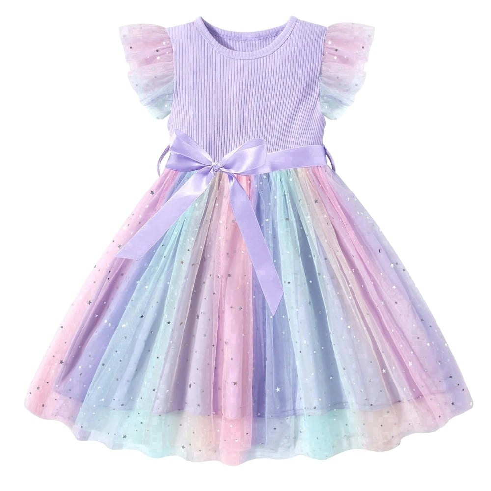 Lanbubble Toddler Girls' Rainbow Tutu Dress: $14.49