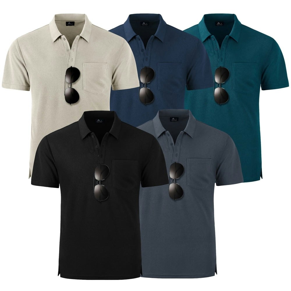 Speedrun Men's Polo Shirt with Pocket 5-Pack: $37.98
