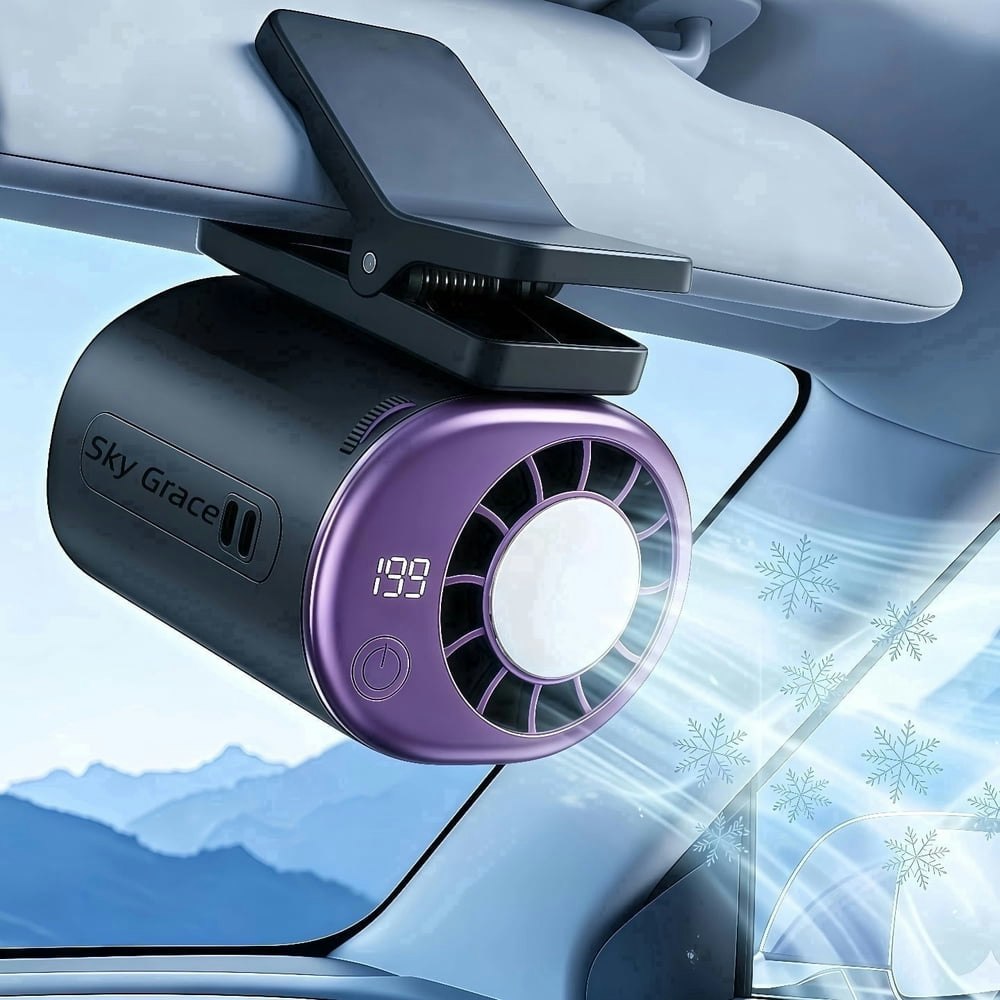 Portable Clip-on Car Air Cooler Fan: $22.19 Portable Clip-on Car Air Cooler Fan: $22.19