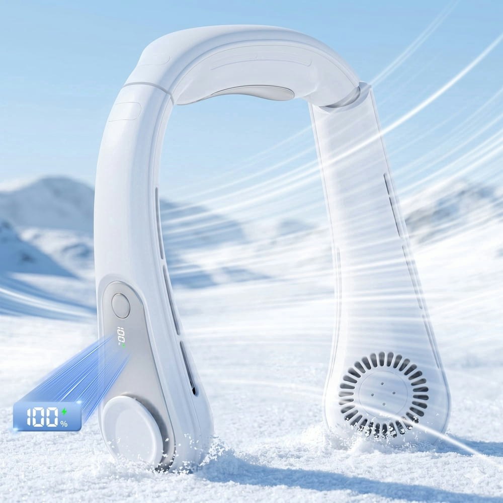 Portable 5,000mAh Bladeless Neck Fan: $23.99 Portable 5,000mAh Bladeless Neck Fan: $23.99
