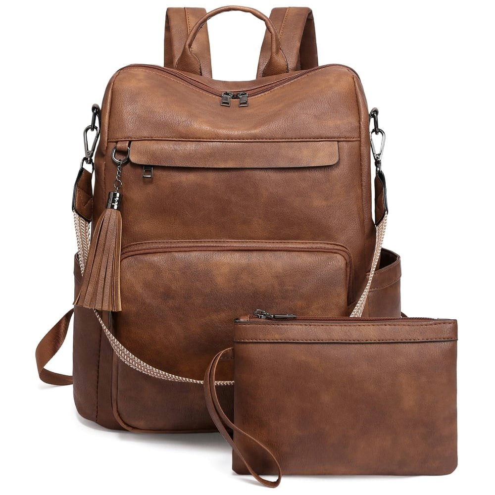 Goiacii Women's Fashion Leather Backpack Purse 2-Piece Set: $39.54 Goiacii Women's Fashion Leather Backpack Purse 2-Piece Set: $39.54