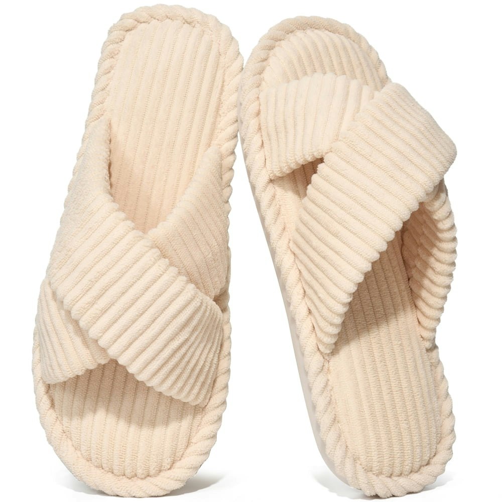 Ecetana Women's Cross-Strap Fleece Slippers: $8.98 Ecetana Women's Cross-Strap Fleece Slippers: $8.98