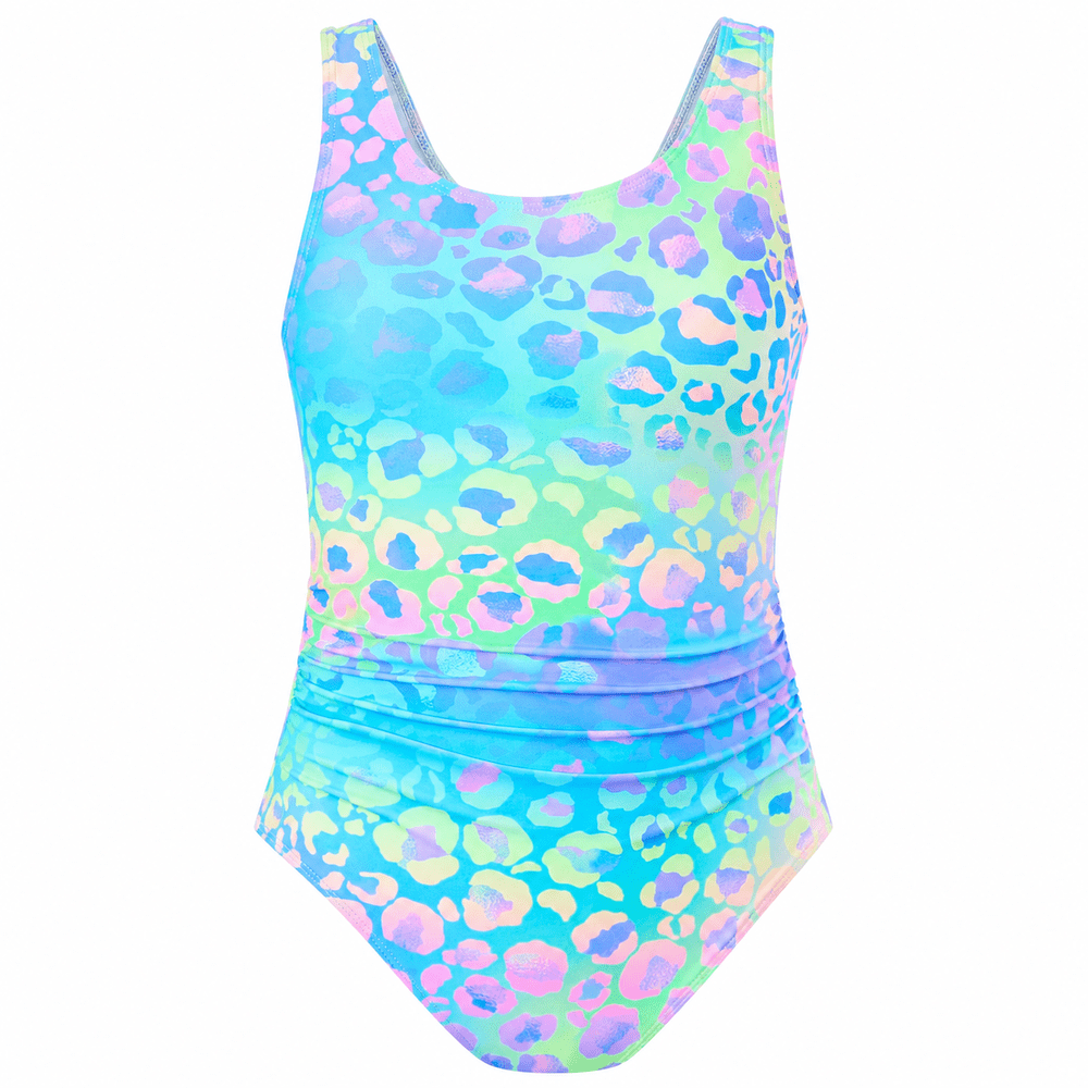 Girls Gradient Leopard Print One-Piece Swimsuit Size 10Y: $12.90 Girls Gradient Leopard Print One-Piece Swimsuit Size 10Y: $12.90