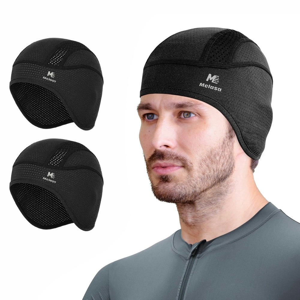 Melasa Men's Skull Cap with Ear Flaps 2-Pack: $10.97