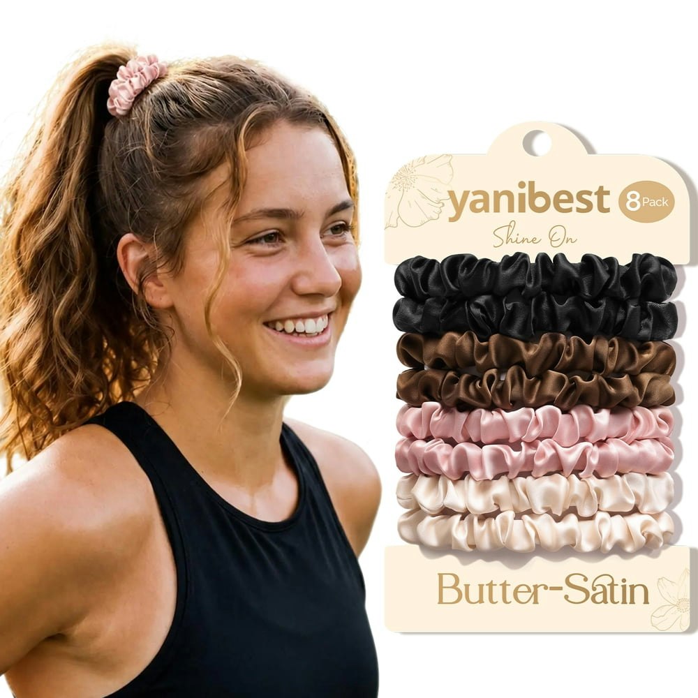 Yanibest Satin Hair Scrunchies 8-Pack: $9.99