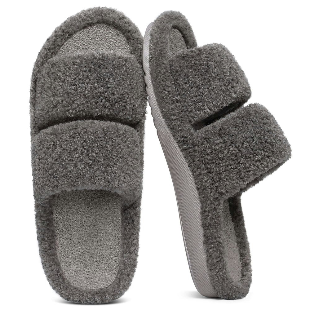 Litfun Women's Fuzzy Open-Toe Slippers: $18.89 Litfun Women's Fuzzy Open-Toe Slippers: $18.89