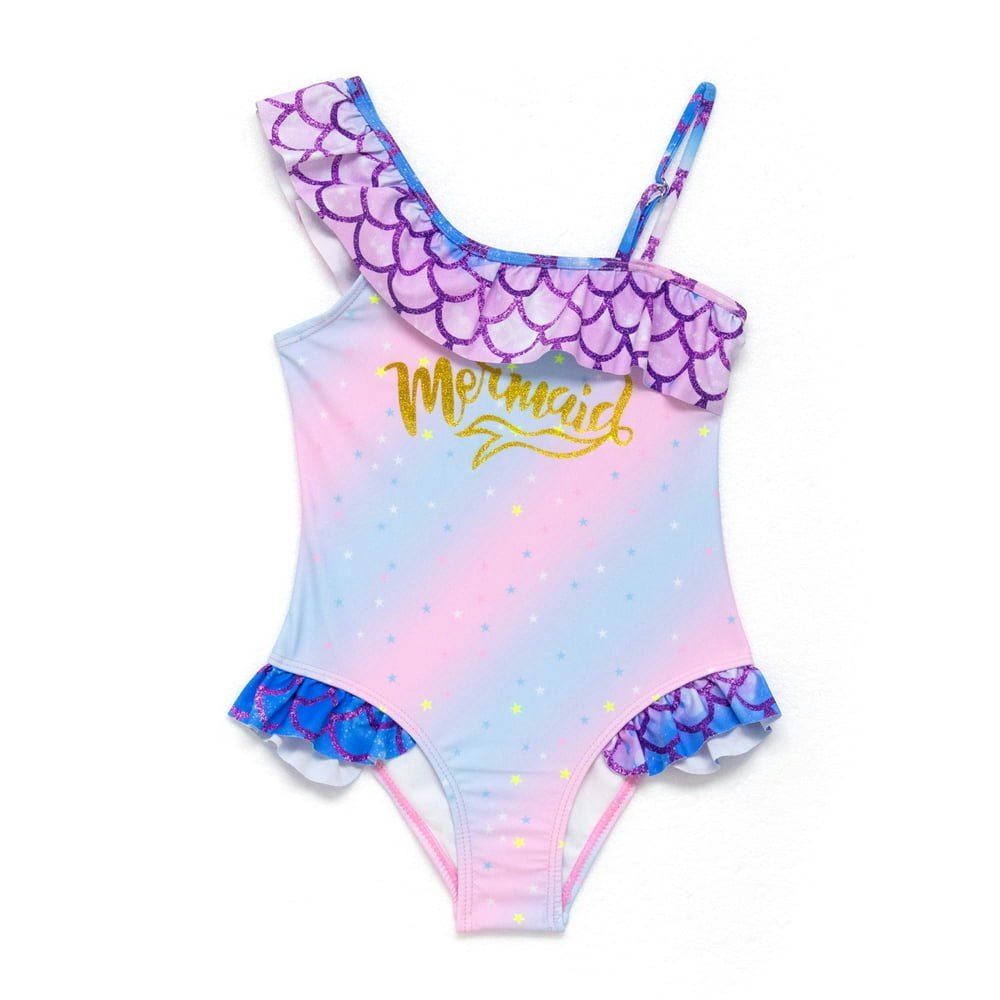 Nipaxo Girls' One-Piece Ruffle Mermaid Swimsuit: $9