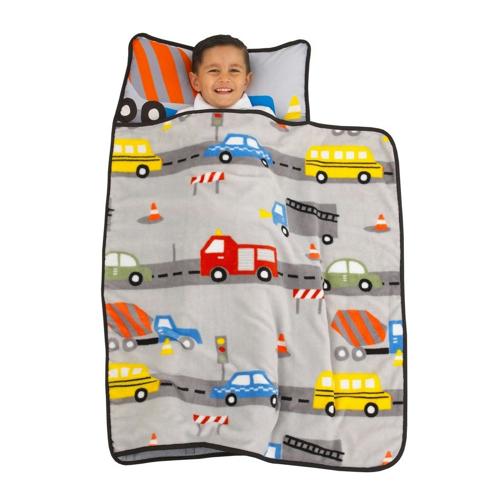 Everything Kids' Construction Toddler Nap Mat with Pillow and Blanket: $23.99