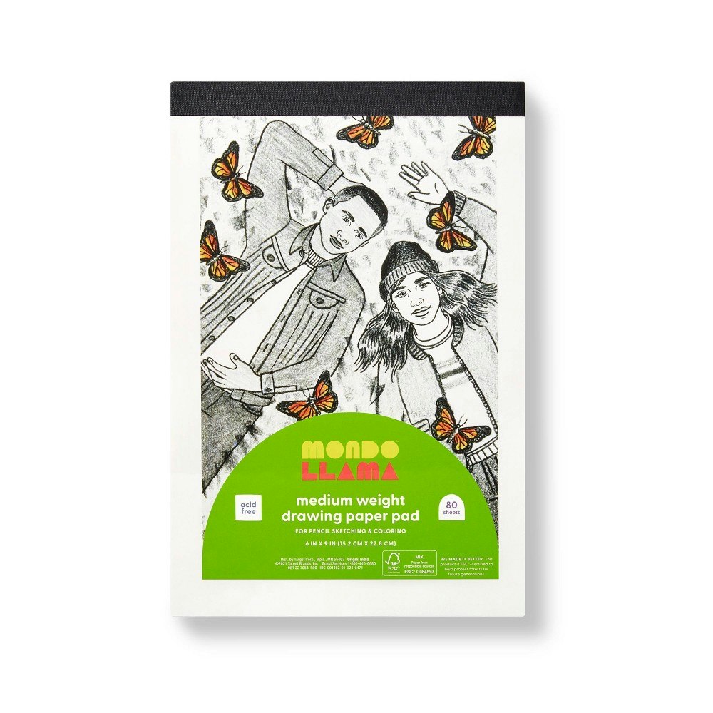 Mondo Llama 6"x9" Medium Weight Sketch Pad 80-Sheet: $2.25 Mondo Llama 6"x9" Medium Weight Sketch Pad 80-Sheet: $2.25