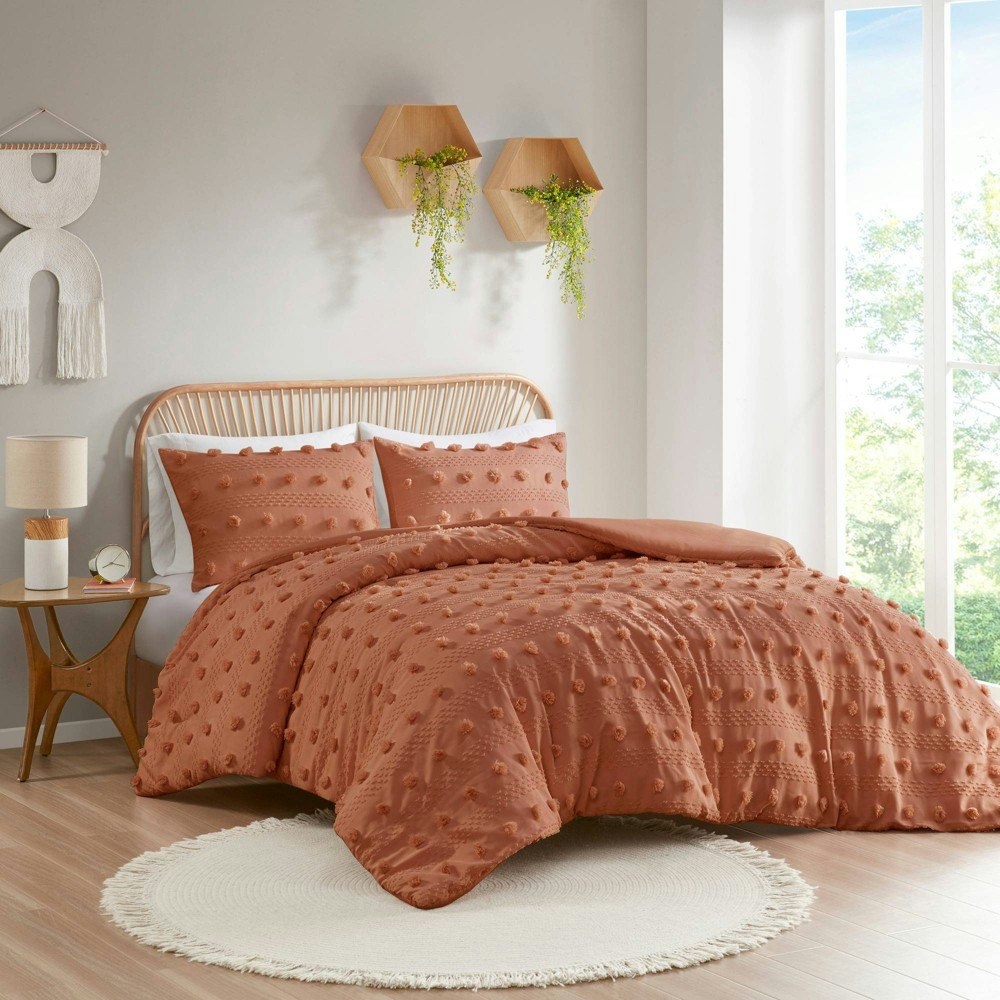 Intelligent Design Elise Clip Jacquard Full/Queen Duvet Cover 3-Piece Set: $40.49