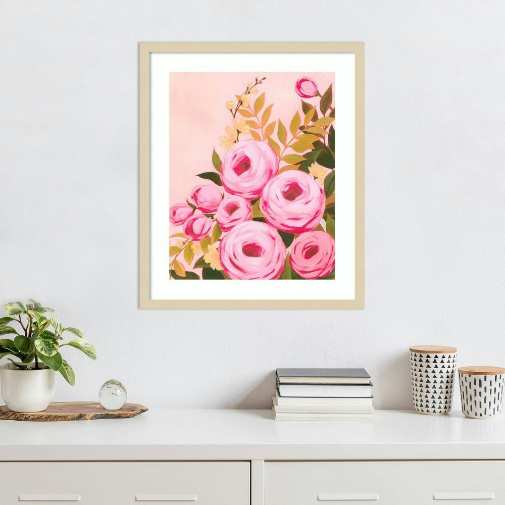 Amanti Art Vibrant Roses II 21"x25" Framed Wall Art Print: $165.99