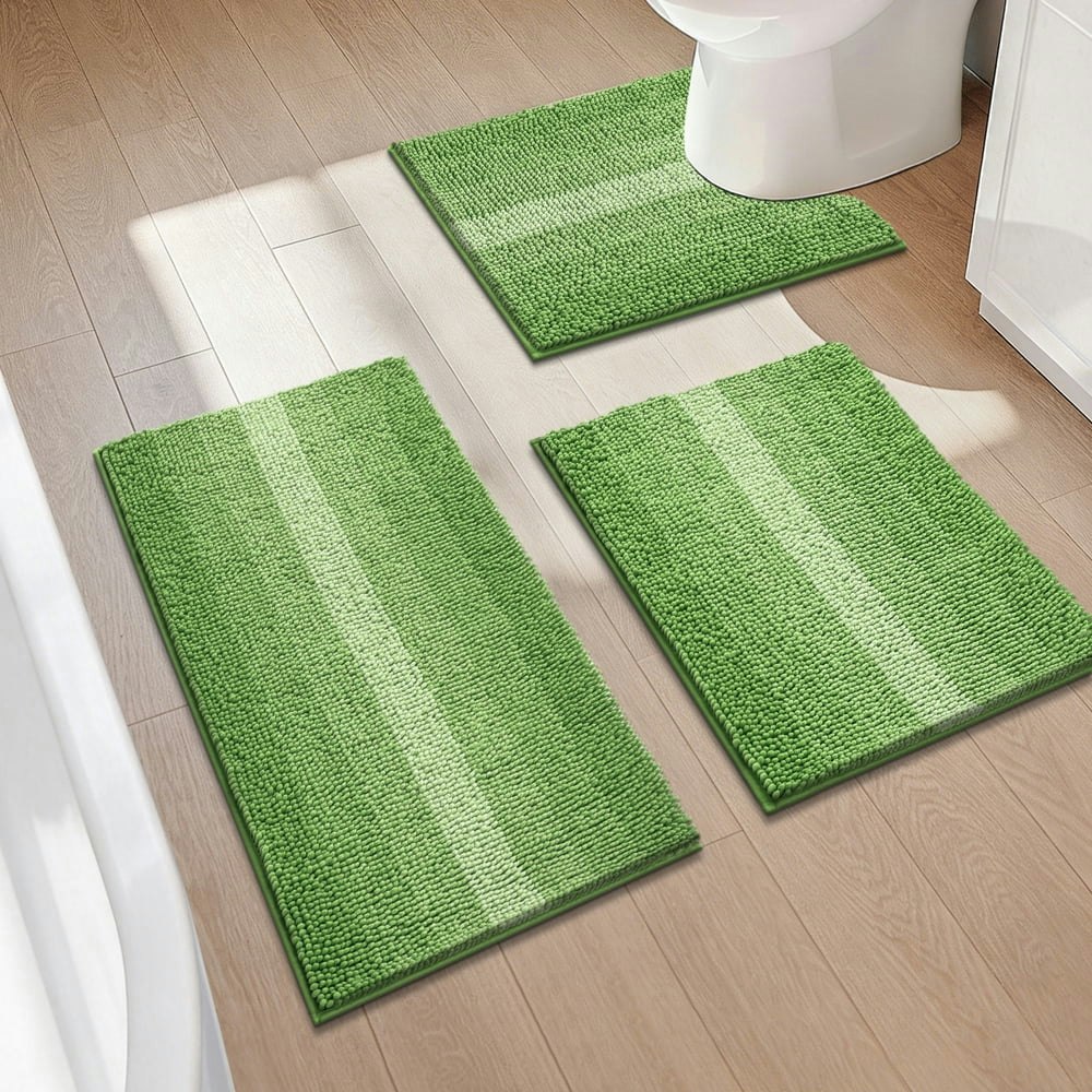 Findosom 3-Piece Chenille Bath Rug Set: $29.99 Findosom 3-Piece Chenille Bath Rug Set: $29.99