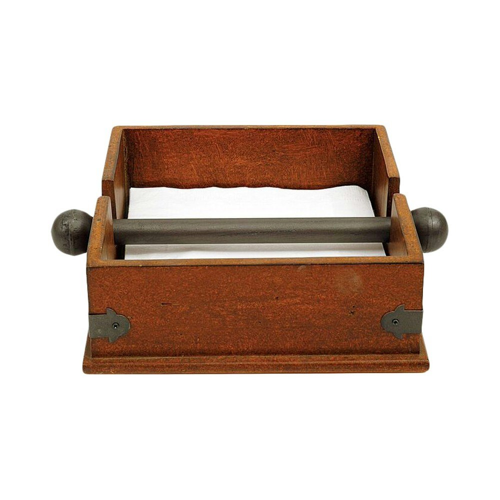 Storied Home Square Wood and Metal Napkin Holder: $23.49