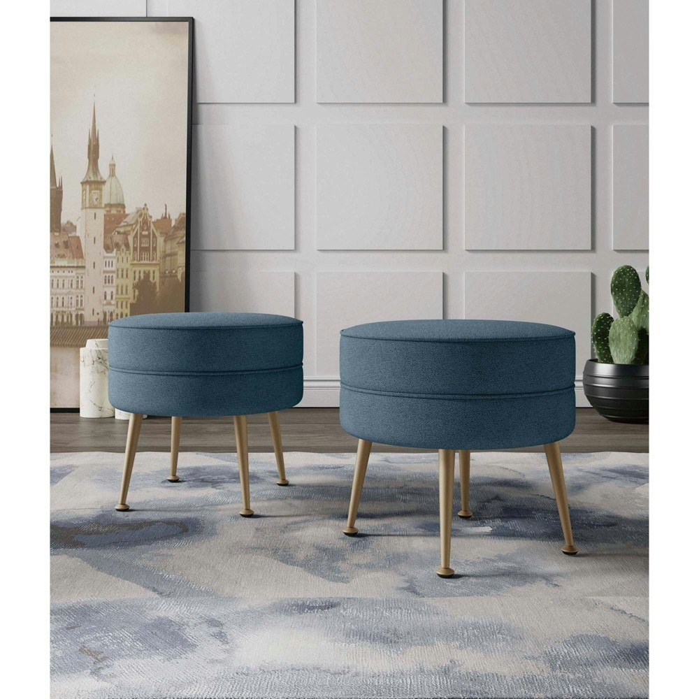 Manhattan Comfort Bailey Upholstered Ottoman 2-Pack: $319.99