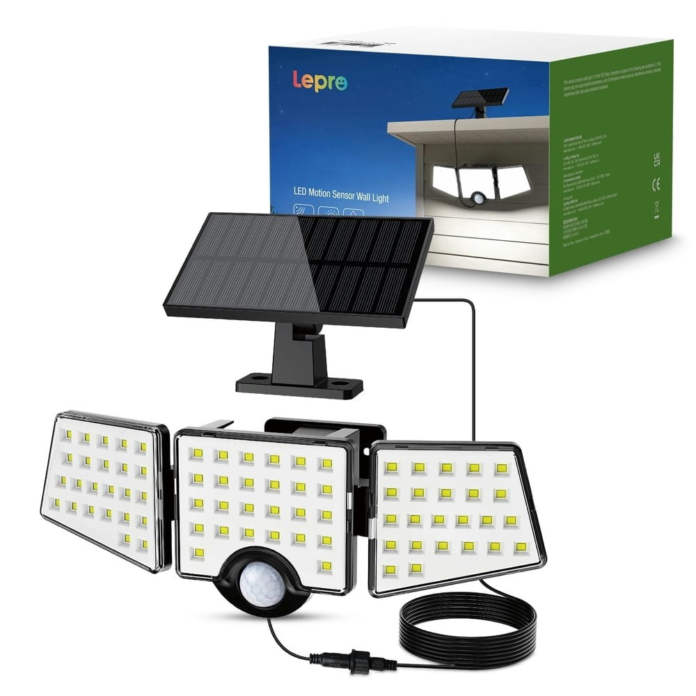 Lepro WL5000 270-Degree Motion-Activated Solar Security Light: $23.82 Lepro WL5000 270-Degree Motion-Activated Solar Security Light: $23.82