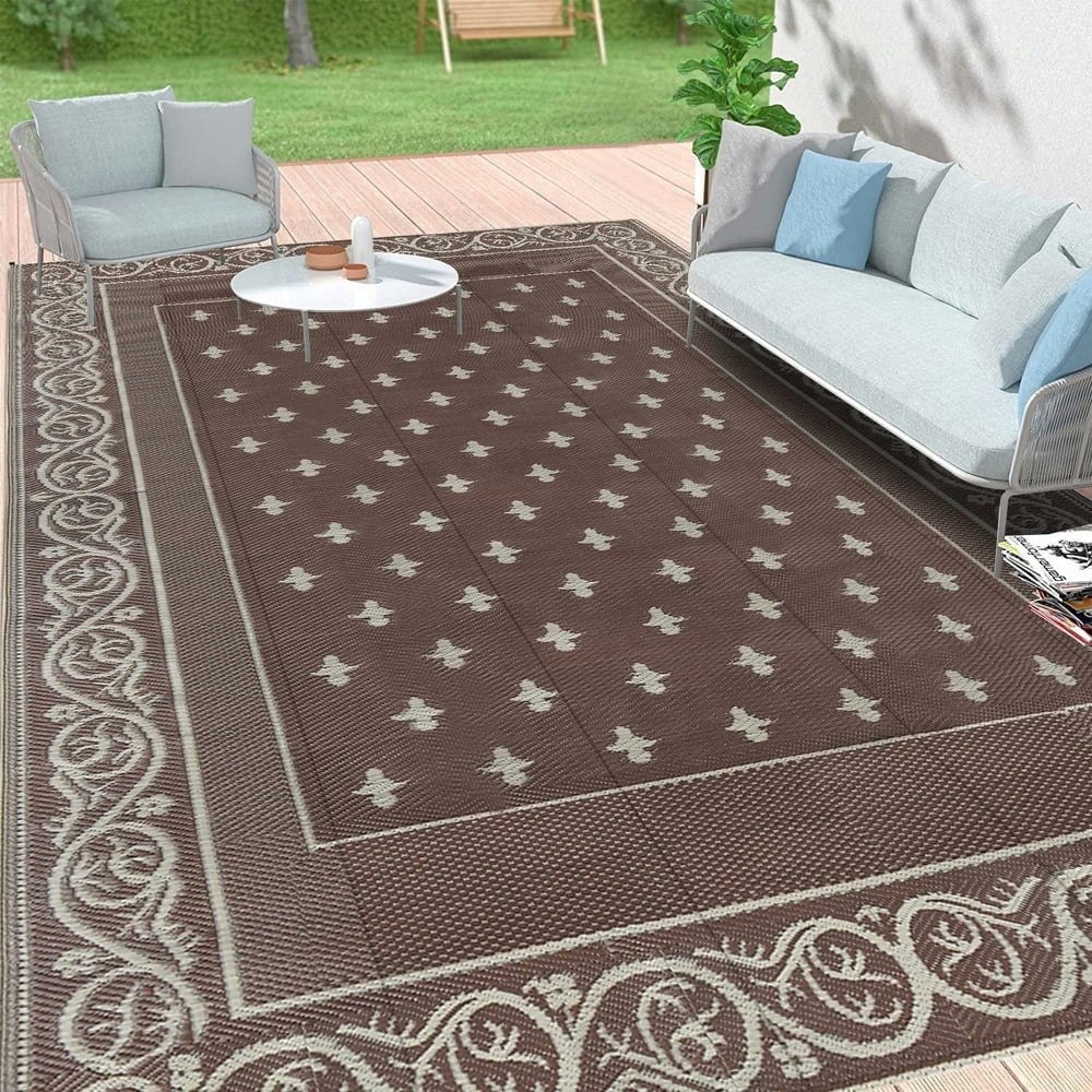 Findosom 6'x9' Reversible Plastic Straw Outdoor Rug: $25.99 Findosom 6'x9' Reversible Plastic Straw Outdoor Rug: $25.99