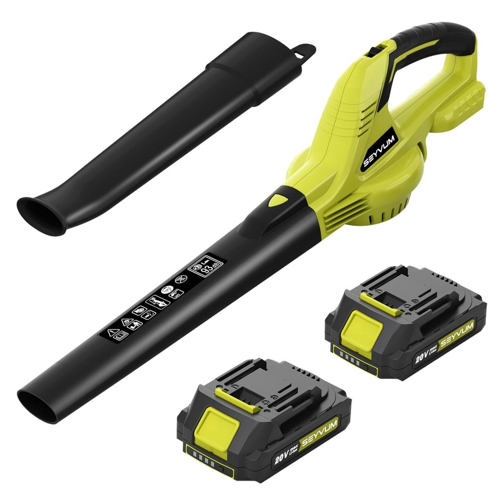 20V Cordless Leaf Blower 2-Battery Kit: $44.99